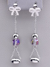 картинка Серьги 'Fashion' Сrystal (родий) от магазина Wolves