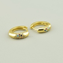 картинка Серьги Фианит (позолота 18к (лимонная)) от магазина Wolves