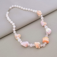 картинка Бусы Розовый кварц Опал 49 см от магазина Wolves