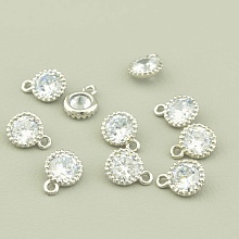 картинка Кулон Фианит 7х7мм (родий) от магазина Wolves