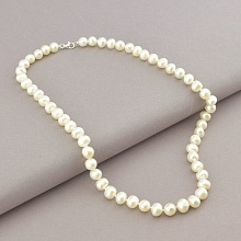 картинка Бусы 'SUNSTONES' Жемчуг Серебро(925) 46 см от магазина Wolves