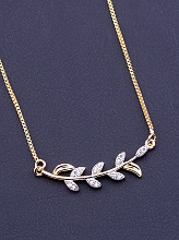 картинка Подвеска 'XUPING' Фианит 40 см (позолота/родий) от магазина Wolves