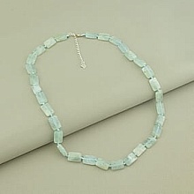 картинка Бусы 'SUNSTONES' Аквамарин Серебро(925) 45 см от магазина Wolves