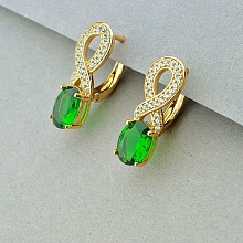 картинка Серьги 'XUPING' Фианит (позолота 18к) от магазина Wolves