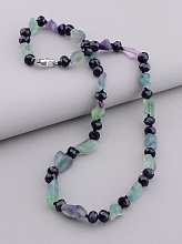 картинка Бусы Флюорит Чешский хрусталь 45 см от магазина Wolves