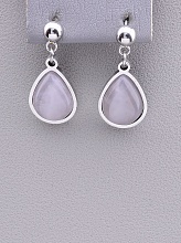 картинка Серьги 'Stainless Steel' Розовый кварц от магазина Wolves