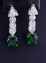 картинка Серьги 'XUPING' Фианит (родий) от магазина Wolves