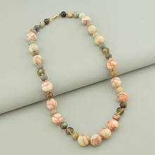 картинка Бусы 'SUNSTONES' Яшма Чешский хрусталь 48 см от магазина Wolves