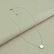 картинка Подвеска 'Stainless Steel' Перламутр 41 см (родий) от магазина Wolves