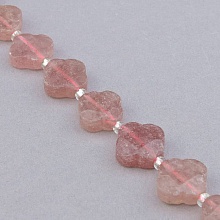 картинка Клубничный кварц натуральный, нить 40 см от магазина Wolves