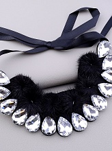 картинка Подвеска 'FJ' Фианит Мех иммитация 60 см от магазина Wolves