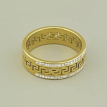 картинка Кольцо 'XUPING' Фианит (позолота 18к (лимонная)) от магазина Wolves