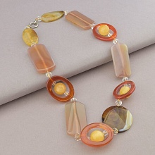 картинка Бусы Агат Сердолик Яшма 59 см от магазина Wolves