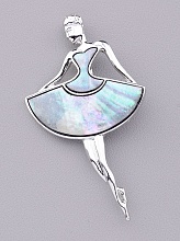 картинка Брошь Перламутр 80x40мм от магазина Wolves