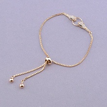 картинка Браслет 'Saiya' Фианит 17 см (позолота 18к (розовая)) от магазина Wolves