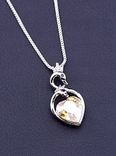 картинка Подвеска 'XUPING' Swarovski 40 см (родий) от магазина Wolves