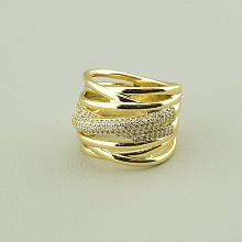 картинка Кольцо 'XUPING' Фианит (позолота 18к (лимонная)) от магазина Wolves