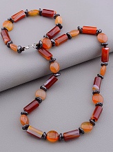 картинка Бусы 'SUNSTONES' Сердолик Гематит 58 см от магазина Wolves