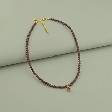 картинка Подвеска 'SUNSTONES' Гранат Фианит 38 см от магазина Wolves