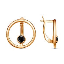 картинка Серьги позолоченные с фианитом 34812895А от магазина Wolves