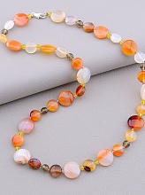 картинка Бусы 'SUNSTONES' Сердолик Раухтопаз 54 см от магазина Wolves