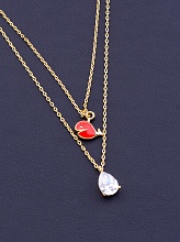 картинка Подвеска 'XUPING' Фианит 43 см (позолота 18к) от магазина Wolves