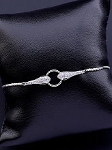 картинка Браслет 'Saiya' Фианит 17 см (родий) от магазина Wolves