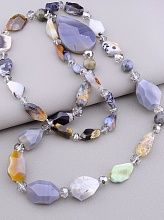 картинка Бусы Агат Чешский хрусталь Лабрадор 96 см от магазина Wolves