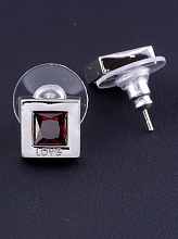 картинка Серьги Фианит 'Saiya' (родий) от магазина Wolves