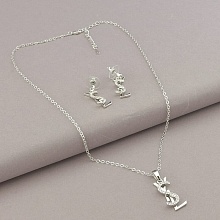 картинка Подвеска+Серьги Фианит 45 см от магазина Wolves