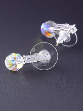 картинка Серьги Фианит 'Saiya' (родий) от магазина Wolves