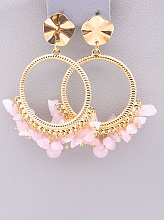 картинка Серьги 'Stainless Steel' Розовый кварц от магазина Wolves