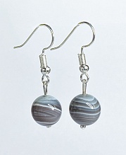 картинка Элитные Серьги редкий Бразильский Агат №2 от магазина Wolves