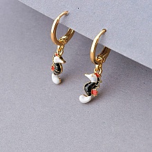 картинка Серьги 'XUPING' Эмаль  (позолота 18к) от магазина Wolves