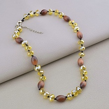 картинка Бусы Кошачий глаз Чешский хрусталь 46 см от магазина Wolves