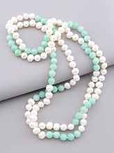 картинка Бусы 'SUNSTONES' Амазонит Жемчуг 120 см от магазина Wolves