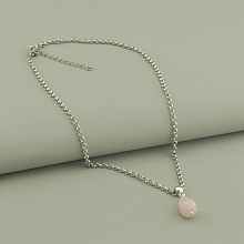 картинка Подвеска 'SUNSTONES' Розовый кварц 39 см от магазина Wolves