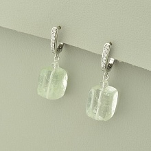 картинка Серьги 'SUNSTONES' Кварц  (родий) от магазина Wolves