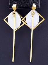 картинка Серьги 'Stainless Steel' Перламутр (позолота 18к) от магазина Wolves