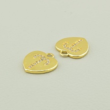 картинка Кулон Фианит 14х13 (позолота 18к (лимонная)) от магазина Wolves