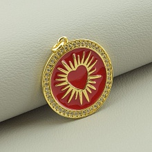 картинка Кулон Фианит 27х25 (позолота 18к (лимонная)) от магазина Wolves