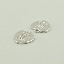 картинка Кулон Фианит 14х13 (родий) от магазина Wolves