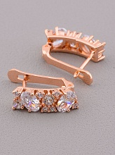 картинка Серьги 'Pataya' Фианит (позолота 18к) от магазина Wolves