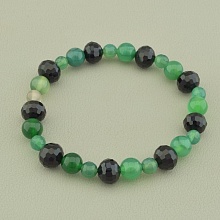 картинка Браслет 'SUNSTONES' Агат Нефрит Чешский хрусталь 19 см от магазина Wolves