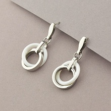 картинка Серьги Керамика (родий) от магазина Wolves