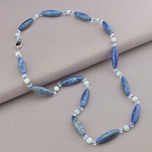 картинка Бусы 'SUNSTONES' Яшма Металл 72 см от магазина Wolves