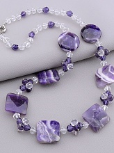 картинка Бусы Аметист Чешский хрусталь 60 см от магазина Wolves