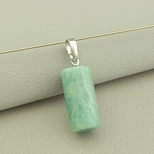 картинка Кулон с амазонитом в форме цилиндра 20х10 мм от магазина Wolves