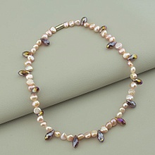 картинка Подвеска 'SUNSTONES' Жемчуг Чешский хрусталь 35 см от магазина Wolves