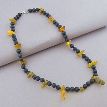 картинка Бусы 'SUNSTONES' Янтарь Лава 53 см от магазина Wolves